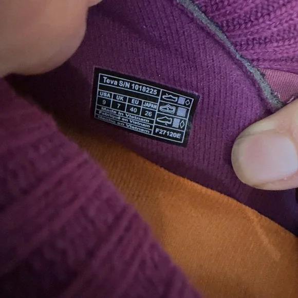 Teva Women's Size 9 Ember Moc Quilted Comfort Slip-On Shoes Mulberry Purple - Picture 5 of 7